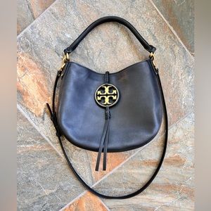 Tory Burch Mini Miller Hobo Black